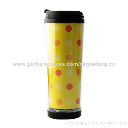 Fashionable plastic double wall cup